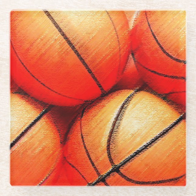 Dessous-de-verre En Verre Basket (Devant)