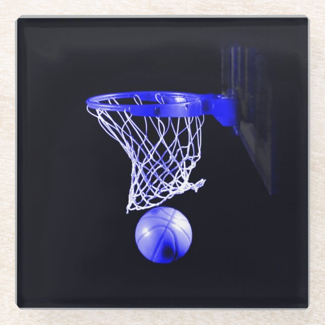 Dessous-de-verre En Verre Basket bleu (Devant)