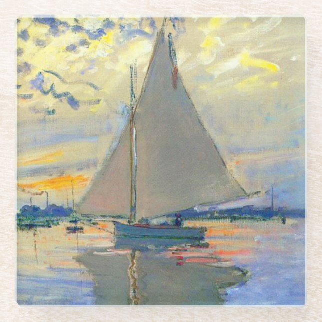 Dessous-de-verre En Verre Bateau Monet au Petit-Gennevilliers (Devant)