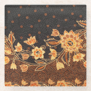 Dessous-de-verre En Verre Batik indonésien beauté