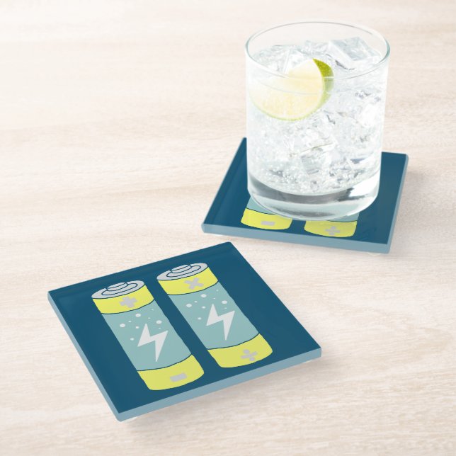 Dessous-de-verre En Verre Batteries (Incliné)