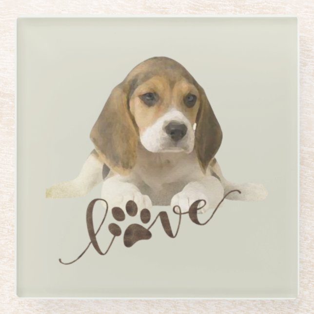 Dessous-de-verre En Verre Beagle (Devant)
