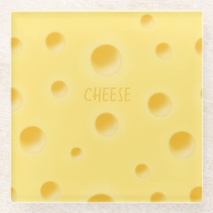 Dessous-de-verre En Verre Beau fromage suisse fantaisiste personnalisable