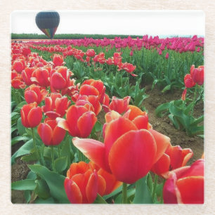 Dessous-de-verre En Verre Beautiful Tulip Field