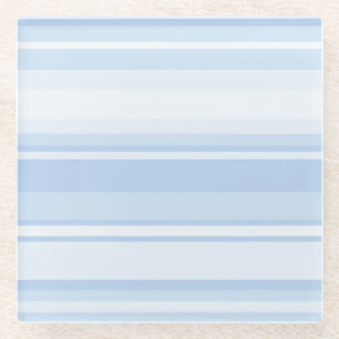 Dessous-de-verre En Verre Bébé rayures bleues