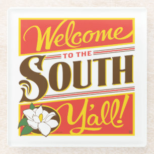 Dessous-de-verre En Verre Bienvenue Au South Y'all