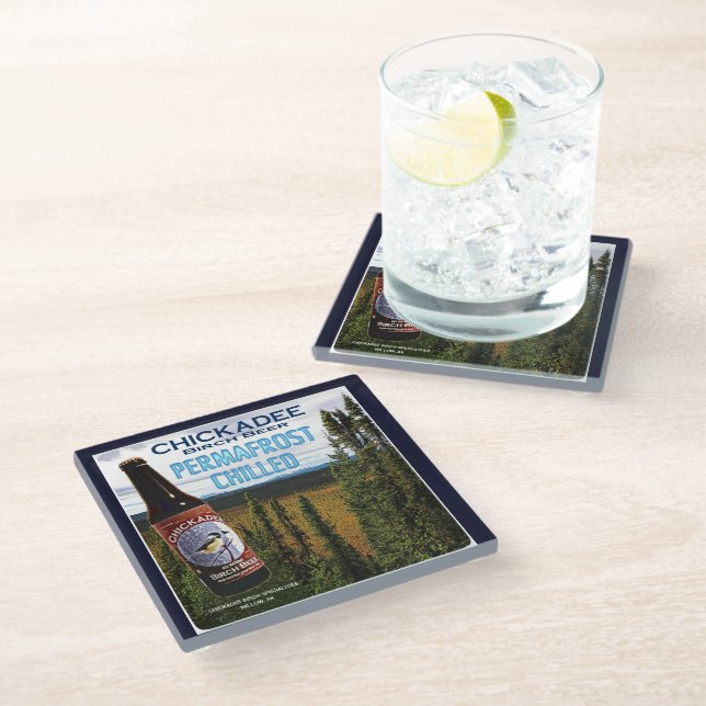 Dessous-de-verre En Verre Bière de bouleau à poulet (Incliné)