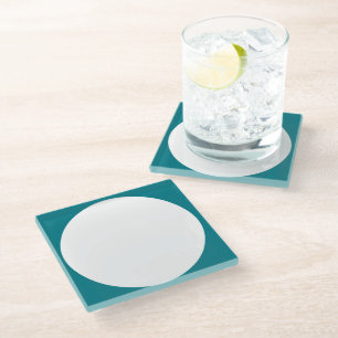 Dessous-de-verre En Verre Big Dot blanc + votre dos. & idées