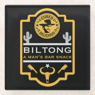 Dessous-de-verre En Verre Biltong Et Bière