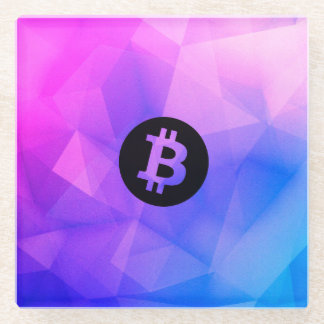 Dessous-de-verre En Verre Bitcoin Crystal
