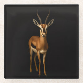 Dessous-de-verre En Verre Black 4 Luxe Glass coaster, Elegant Gazella