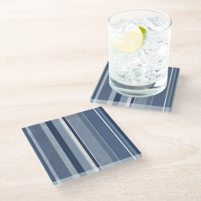 Dessous-de-verre En Verre Bleu (Incliné)