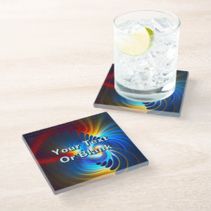 Dessous-de-verre En Verre Bleu gravitationnel