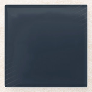Dessous-de-verre En Verre Bleu marine uni