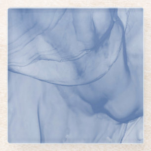 Dessous-de-verre En Verre Bleu stratifié