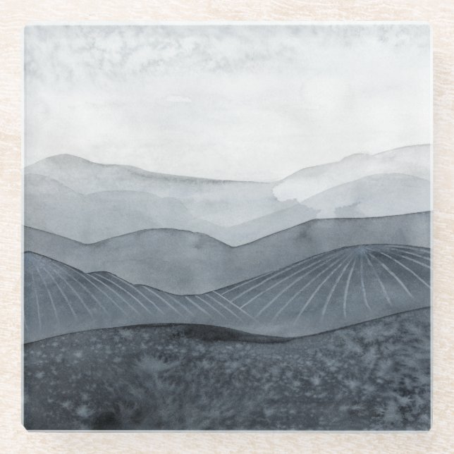 Dessous-de-verre En Verre Blustering Grey Valley (Devant)