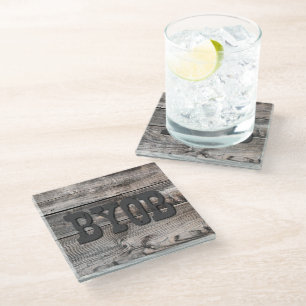 Dessous-de-verre En Verre bois de canne rustique BYOB