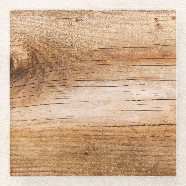 Dessous-de-verre En Verre Bois de sapin naturel : surface texturée (Devant)