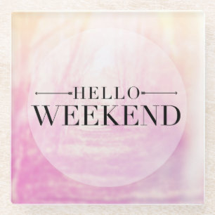 Dessous-de-verre En Verre Bonjour Weekend