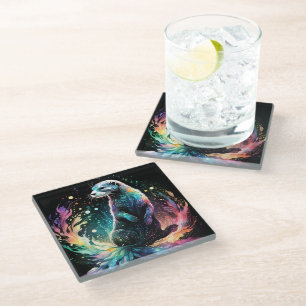 Dessous-de-verre En Verre Bord Spectrum : Les Otter Glow