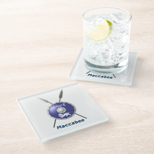 Dessous-de-verre En Verre Bouclier Maccabee Et Paroles