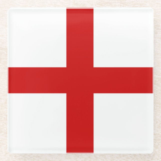 Dessous-de-verre En Verre Bouton de drapeau de l'Angleterre (Devant)