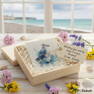 Dessous-de-verre En Verre Brise océanique : aquarelleWSeagull