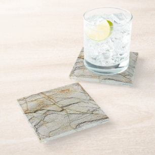 Dessous-de-verre En Verre Brown and Black Textured