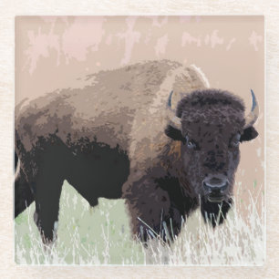 Dessous-de-verre En Verre Buffle / Bison