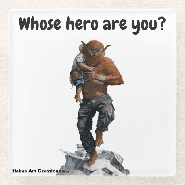 Dessous-de-verre En Verre Bugbear Hero Secourt enfant Imaginaire Dessous de  (Devant)