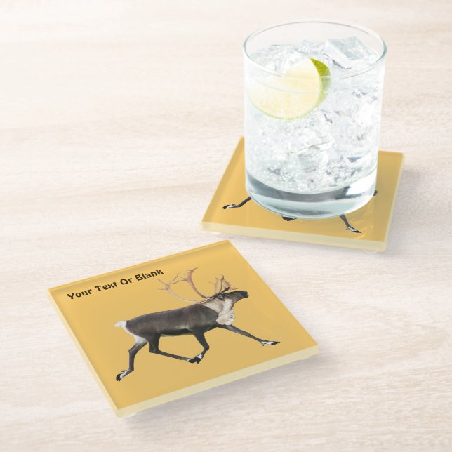 Dessous-de-verre En Verre Bull Caribou (Incliné)