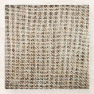 Dessous-de-verre En Verre Burlap Hessian Arrière - plan Texture