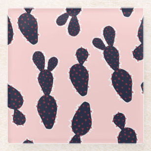 Dessous-de-verre En Verre Cactus Cuteness : Motifs pastel doux