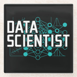 Dessous-de-verre En Verre Cadeau Data Scientist Analyste de données