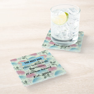 Dessous-de-verre En Verre Cadeau personnalisé pour papa Cadeau de la fête de