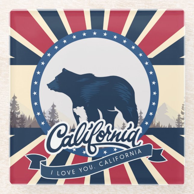 Dessous-de-verre En Verre Californie (Devant)