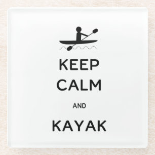 Dessous-de-verre En Verre Calme et Kayak