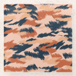 Dessous-de-verre En Verre Camouflage Abstrait : Papier peint Vintage sans co