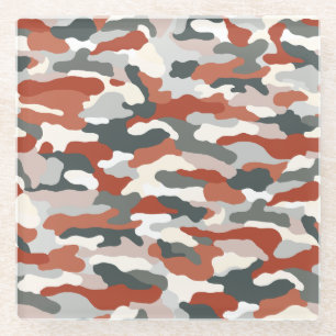 Dessous-de-verre En Verre Camouflage d'automne