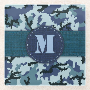 Dessous-de-verre En Verre Camouflage de la marine