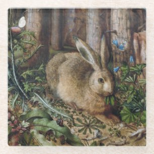Dessous-de-verre En Verre Campagne vintage lièvre Nature Cottagecore sombre