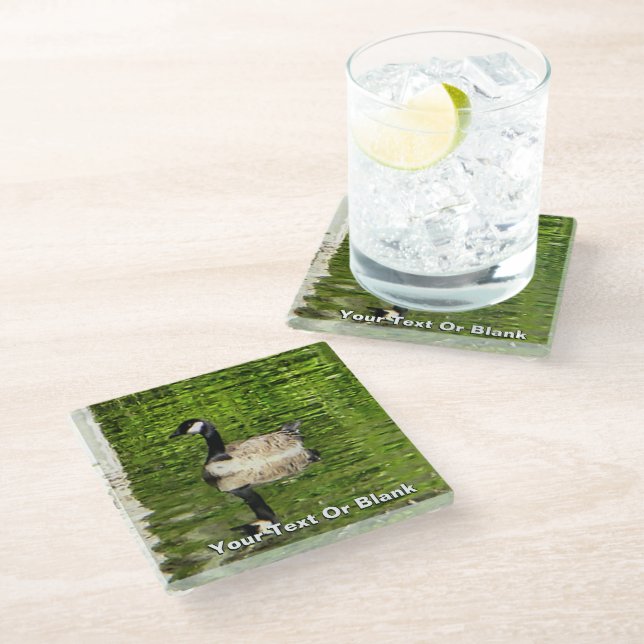 Dessous-de-verre En Verre (Canada) Oie verte (Incliné)