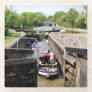 DESSOUS-DE-VERRE EN VERRE CANAL NARROWBOATS