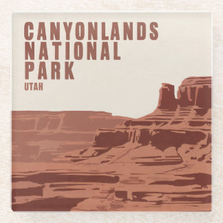 Dessous-de-verre En Verre Canyonlands National Park Utah Minimal Paysage