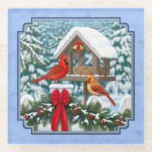 Dessous-de-verre En Verre Cardinal Feast Blue