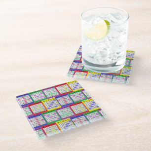 Dessous-de-verre En Verre Carte BINGO
