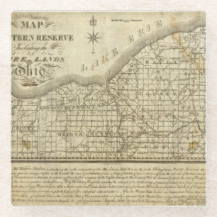 Dessous-de-verre En Verre Carte de la réservation occidentale