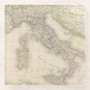 Dessous-de-verre En Verre Carte de l'Italie