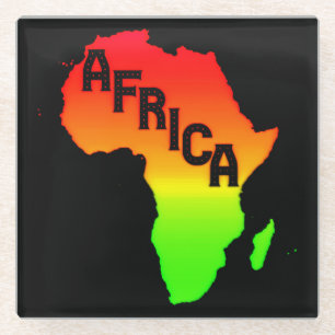 Dessous-de-verre En Verre Carte du continent africain  