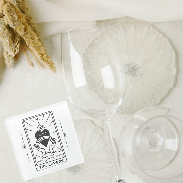 Dessous-de-verre En Verre Cartes Tarot | FÊTE DES MARIÉES | MARIAGE | Modern (Créateur téléchargé)
